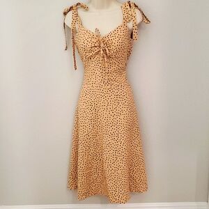 Linen A Line Midi Dress